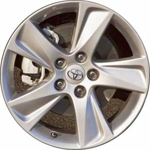 Toyota Matrix AWD 2011-2013 powder coat silver 17x7 aluminum wheels or rims. Hollander part number ALY69591, OEM part number 4261102D60.